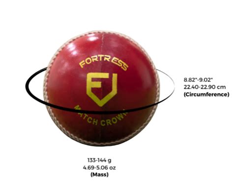 thickness of a cricket ball is measured by|Cricket ball .